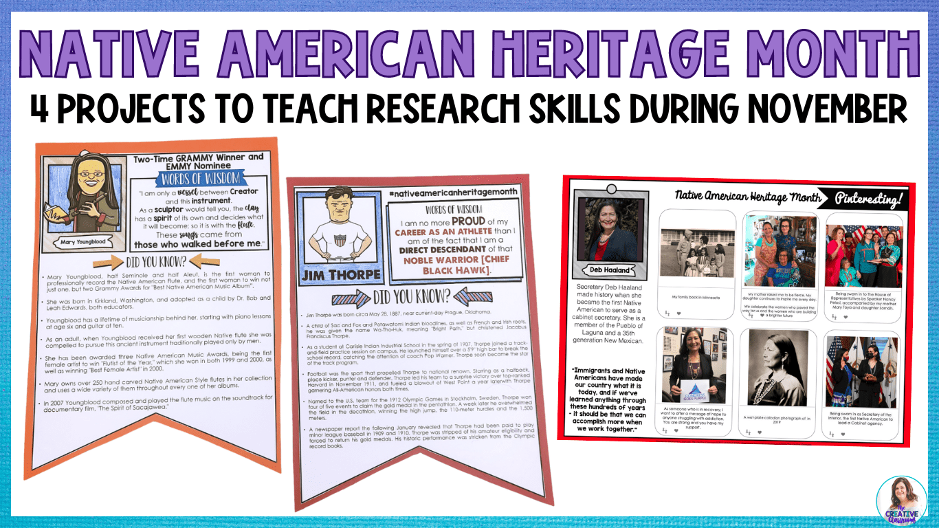 4 Native American Heritage Month Research Projects to Teach Research Skills to Your Students