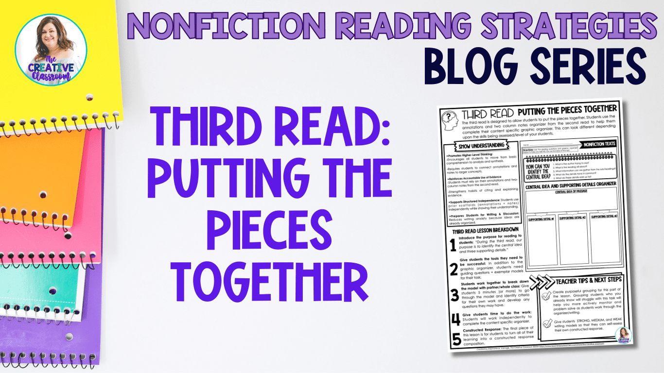 Nonfiction Close Reading: Putting the Pieces Together in the Third Read
